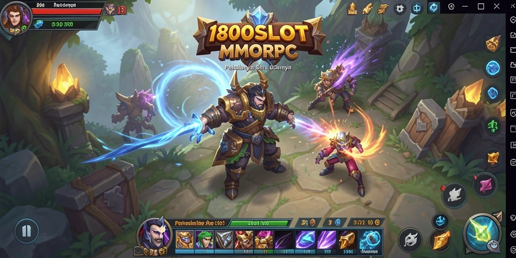 Tampilan menarik dari gameplay MMORPG 180SLOT yang menakjubkan.
