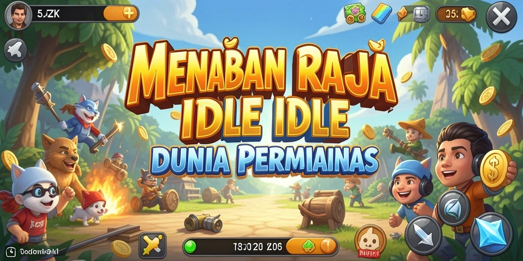 Screenshot gameplay 5ZK yang menunjukkan karakter mengumpulkan sumber daya aktif.