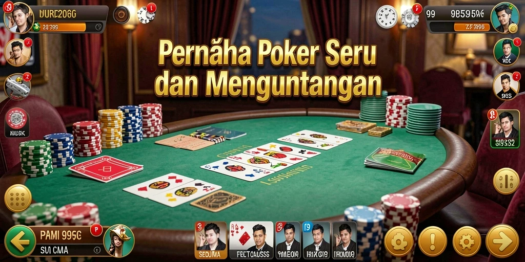 Tampilan gameplay seru dari aplikasi Poker 9939.