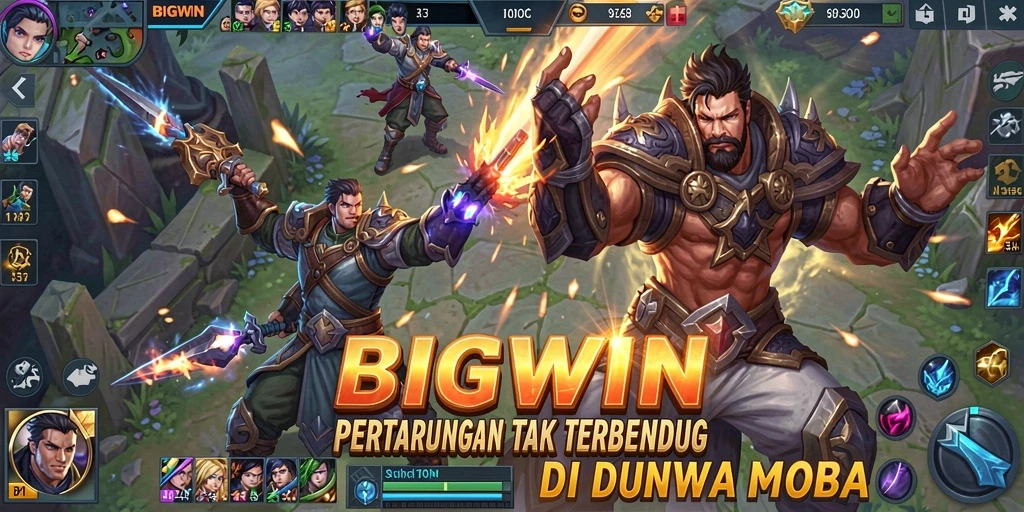 Tampilan pertarungan seru dan strategi dalam BIGWIN.