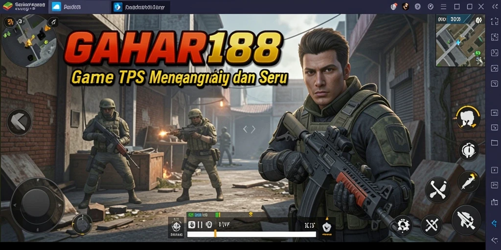 Tampilan gameplay seru dari GAHAR188 dengan aksi tembak menembak.