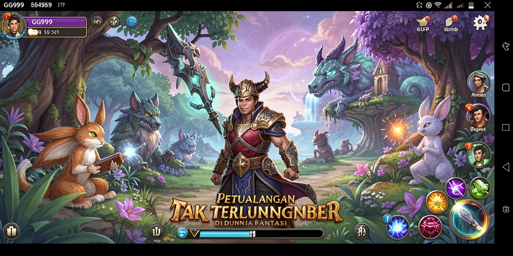Screenshot gameplay GG999 menampilkan aksi seru dalam dunia petualangan.
