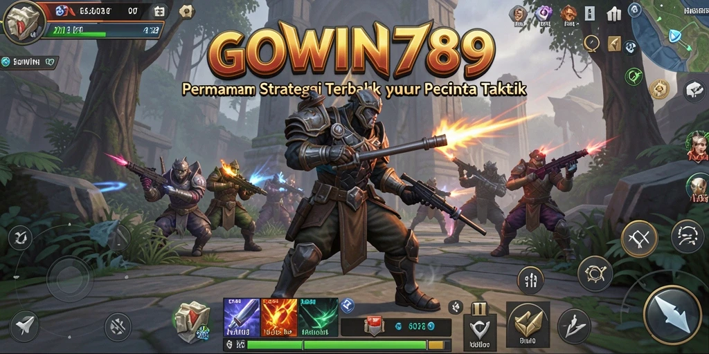 Tangkapan layar GOWIN789 menunjukkan pertarungan strategis yang seru.