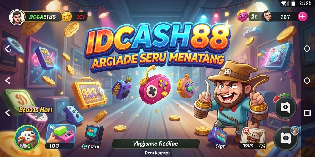 Tampilan gameplay IDCASH88 yang seru dan penuh warna.