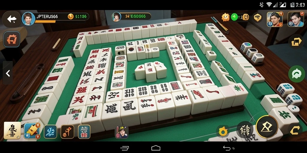 Tampilan gameplay Mahjong yang seru dan interaktif di JPTERUS66.