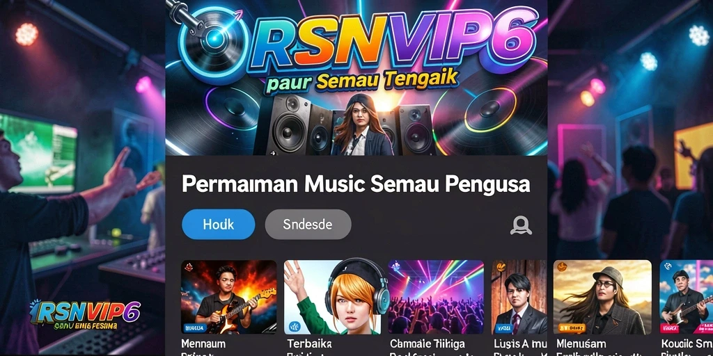 Tampilan gameplay seru dari RSNVIP6 dengan berbagai lagu dan fitur menarik.