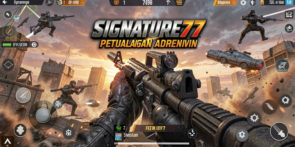 Tampilan seru dari gameplay Action SIGNATURE77 yang menantang.